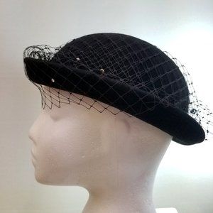 Veiled Derby Homburg Hat 1950 Montreal Haberdasher
